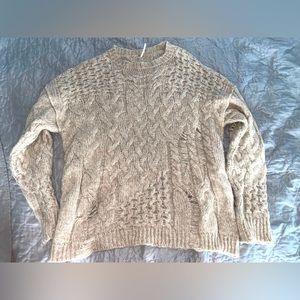 Free people cable knit chunky sweater